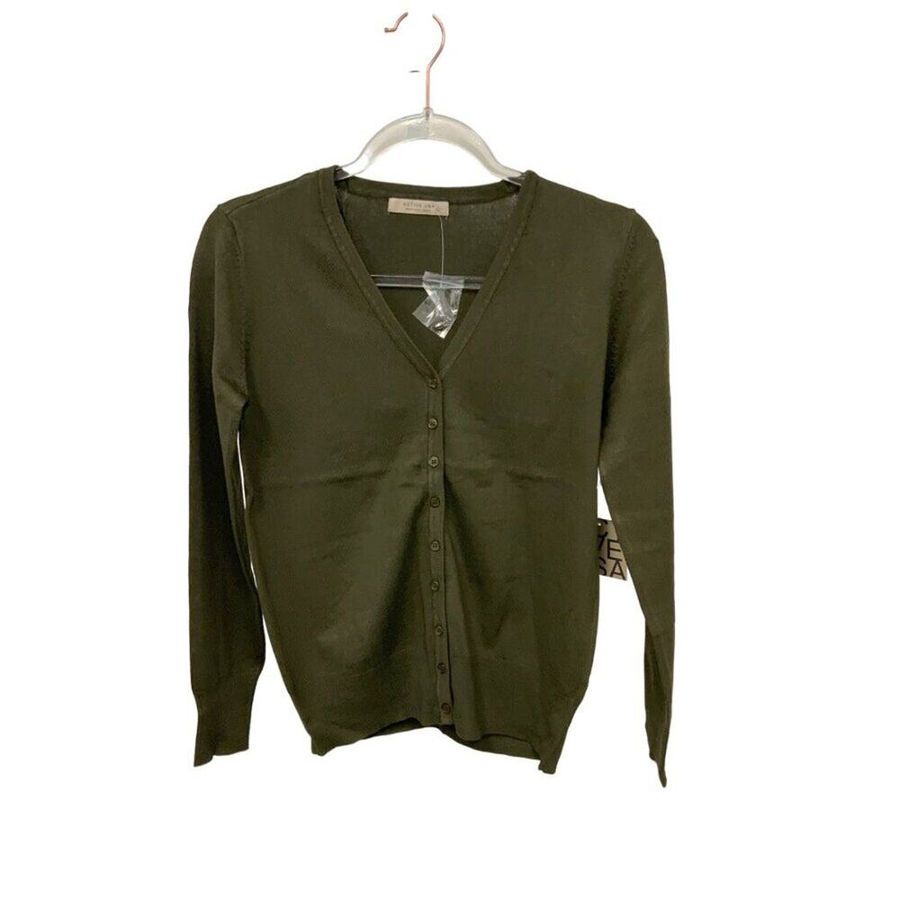 Active USA Dark Olive Cardigan